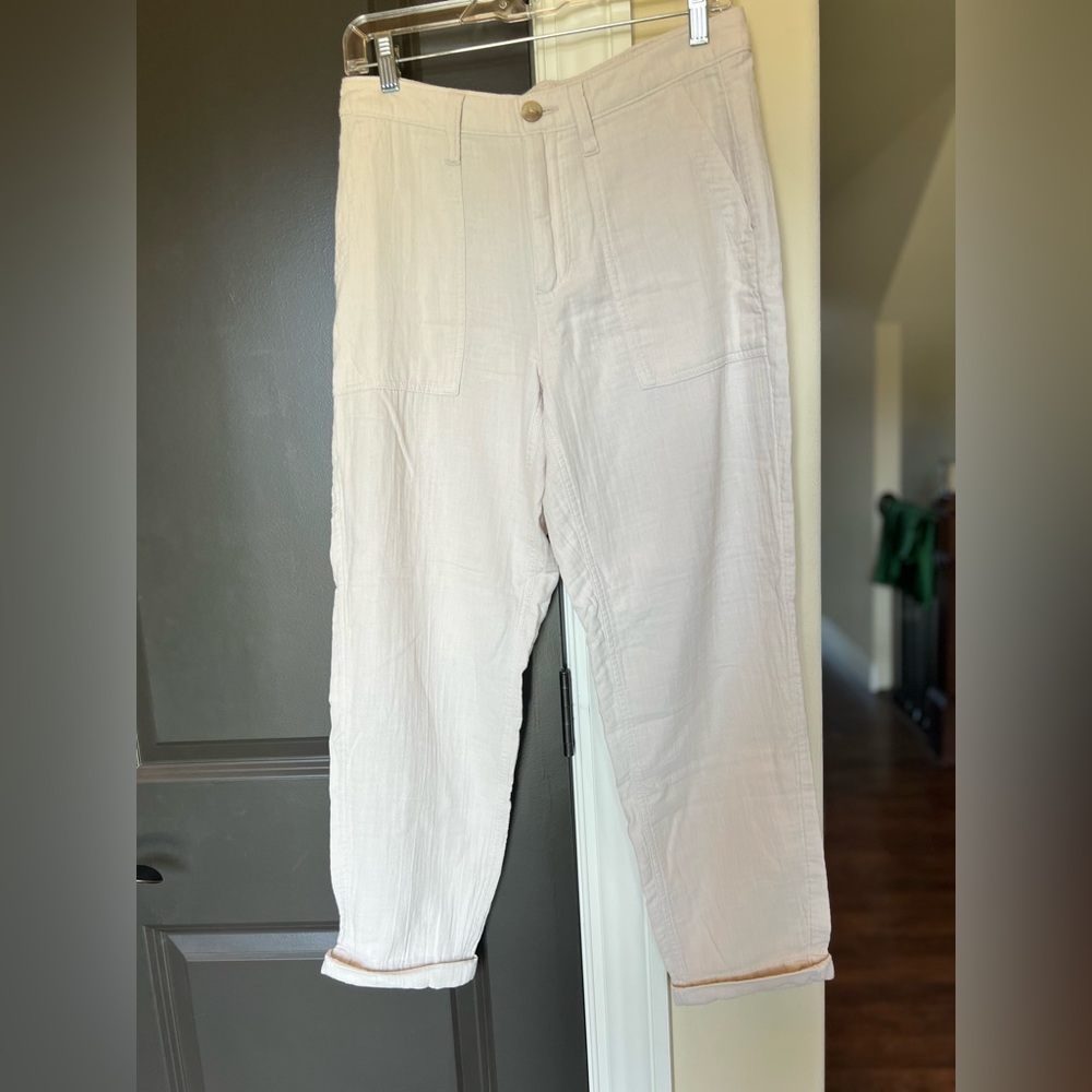 𝗡𝗪𝗢𝗧 Old Navy High Waisted Slouchy Cropped Work-Wear Pants for Women - Picture 3 of 7